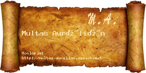 Multas Aurélián névjegykártya